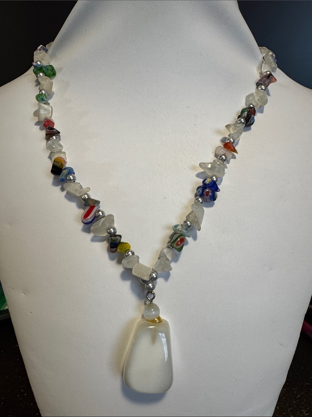 Unique Artisan Millefiori Glass Necklace